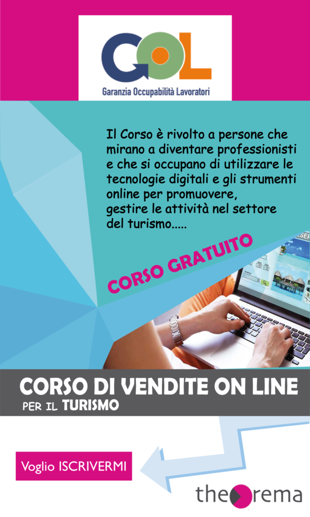 CORSO VENDITE ONLINE PER IL TURISMO