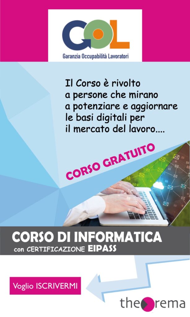 CORSO INFORMATICA CON CERTIFICAZIONE EIPASS 7 MODULI USER