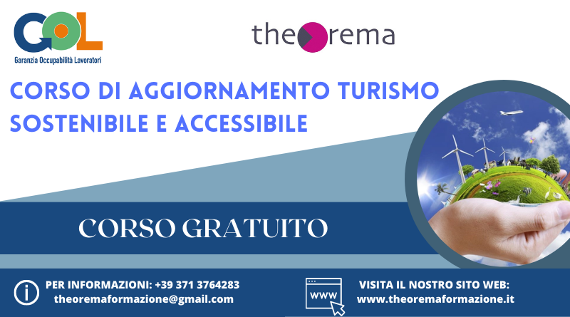 CORSO AGGIORNAMENTO TURISMO SOSTENIBILE E ACCESSIBILE